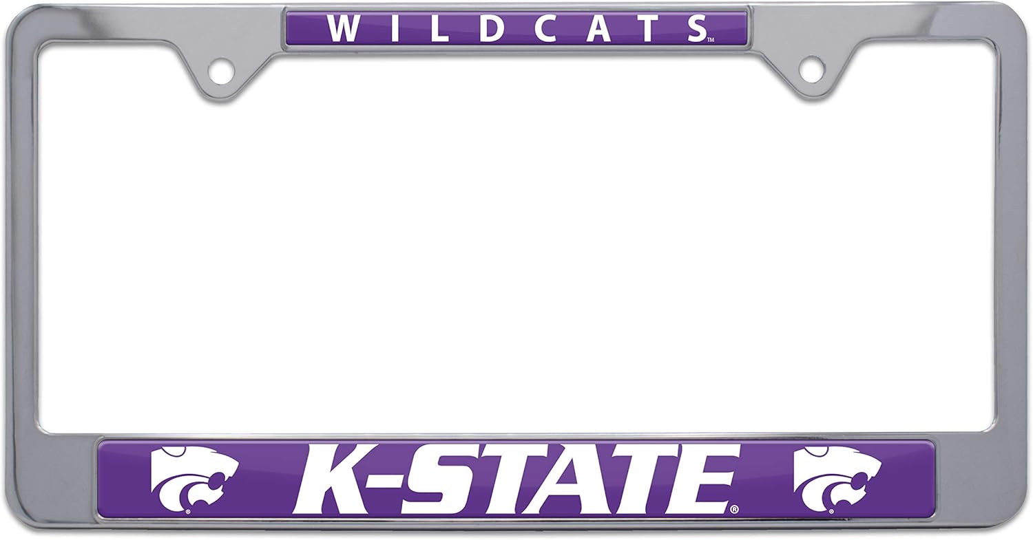 Kansas State Wildcats Black License Plate Frame