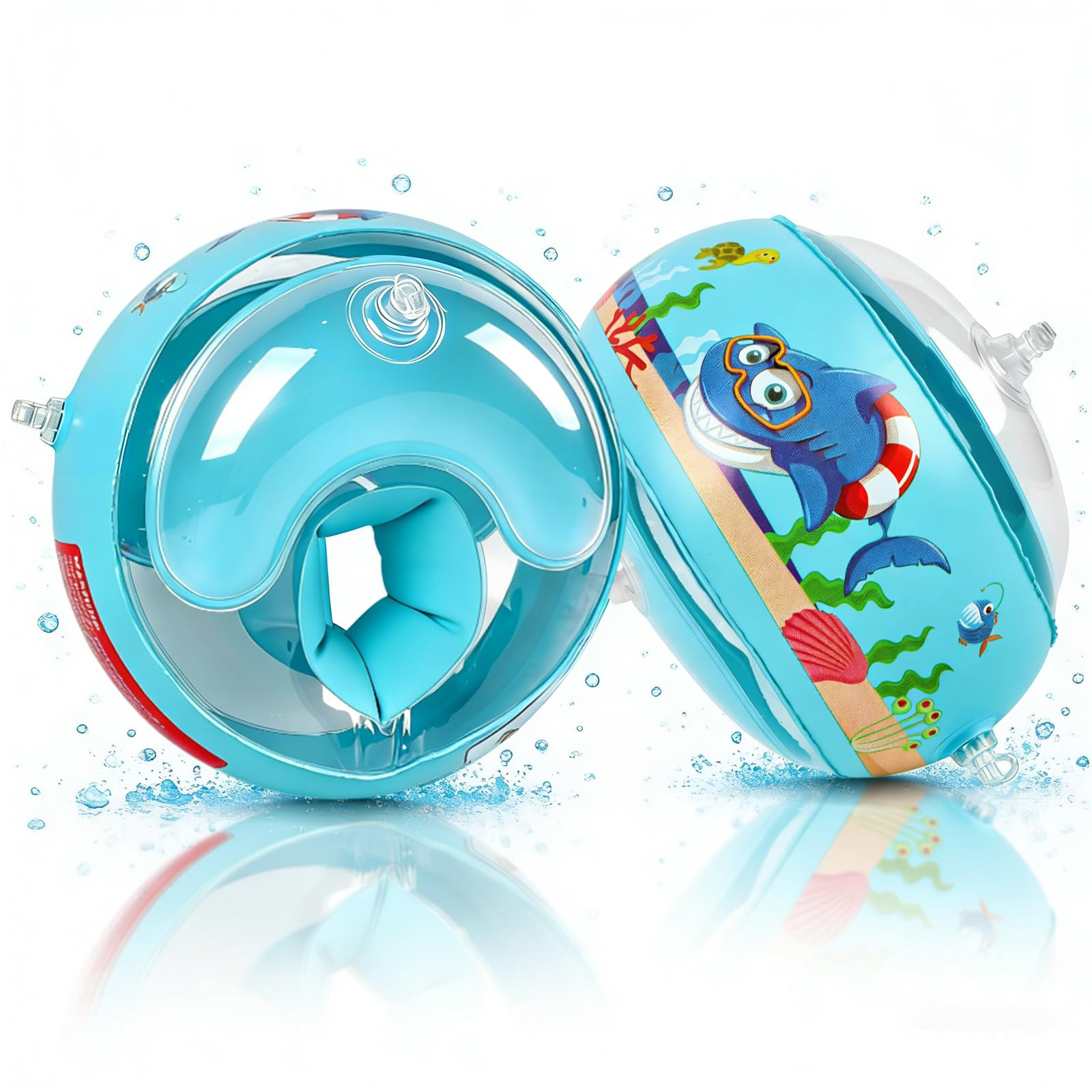 Brassard Enfant 1-6 Ans, Brassard Gonflable Bebe, Brassard Piscine Enfant pour Bebe avec 6 Airbags Indépendants,Brassard Piscine avec Pompe à Air 11-30kg