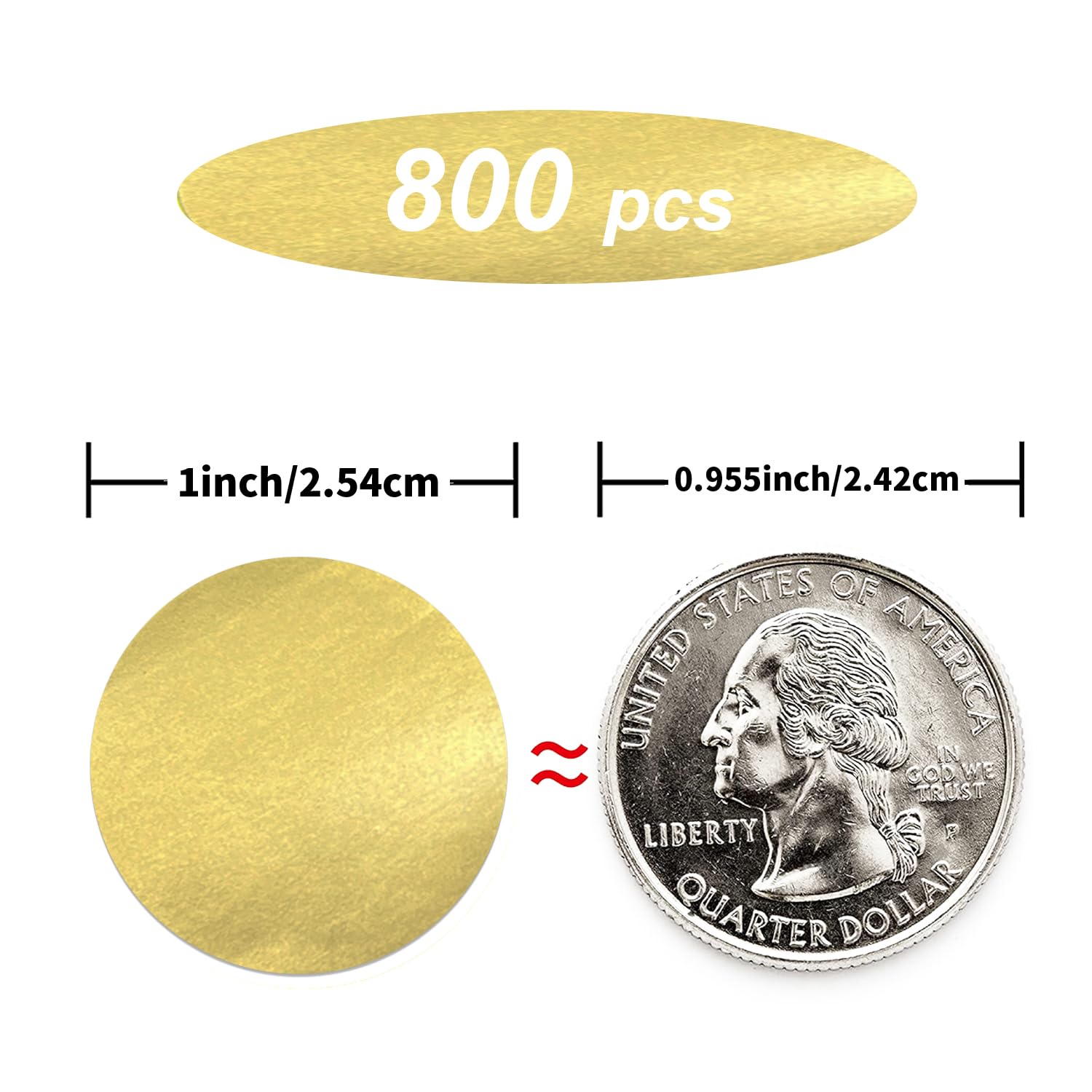 Starboling Adesivi a pois, 1000 etichette rotonde dorate da 2,5 cm, per scrivere in ufficio, in aula degli studenti e altri scenari