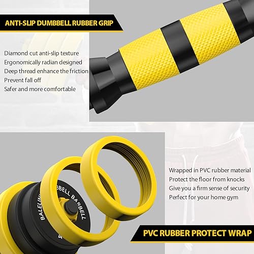 Miniatura 5 de Balelinko Equipo de gimnasio en casa Entrenamientos Entrenamiento de fuerza Pérdida de peso Pilates Pesos Yoga Sets Pesos Pesos para mujeres,