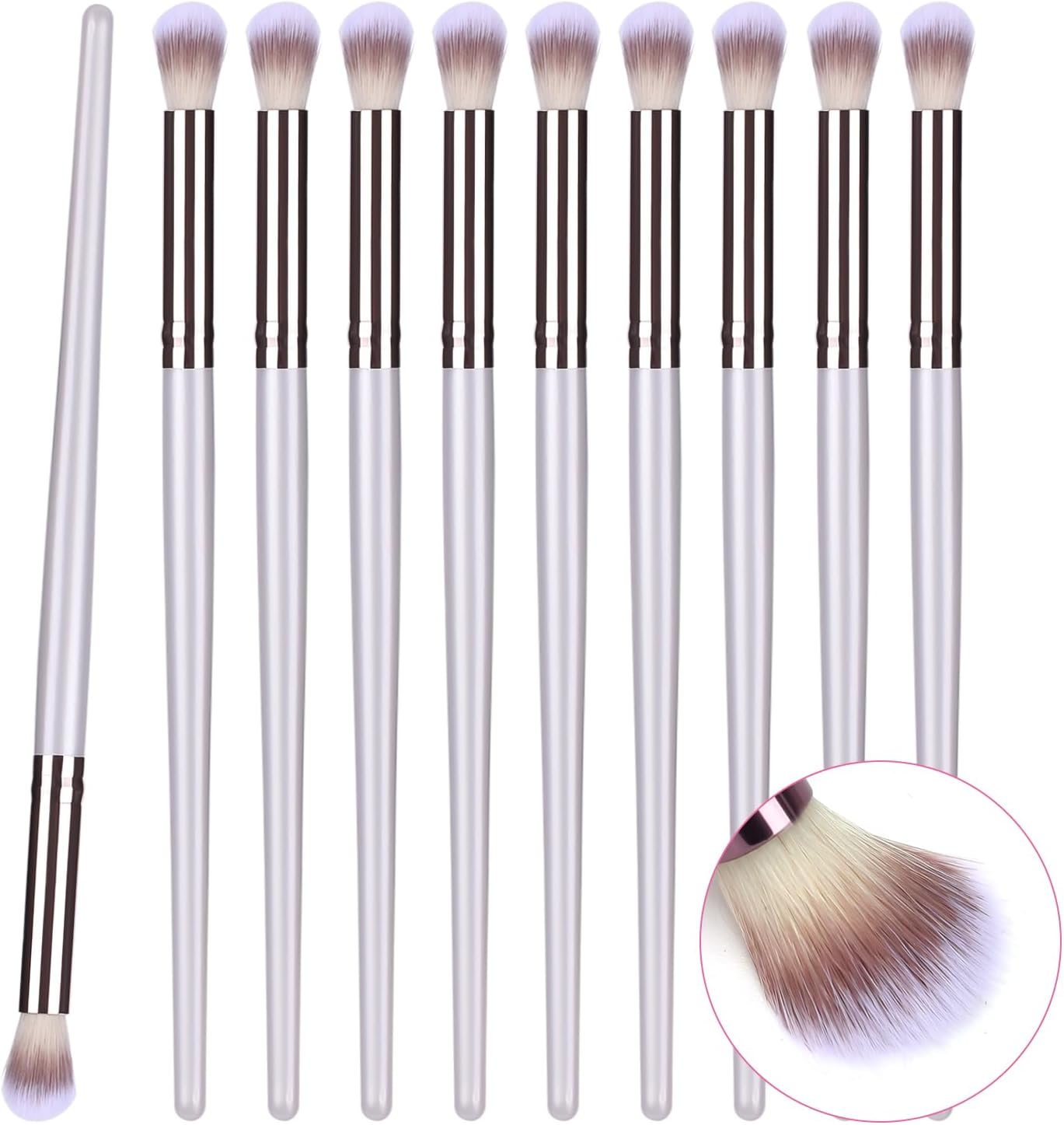 Eyelash Cleaning Brushes, ATOMUS 10pcs Lash Shampoo Cleansing Brushes for Lash Extension Soft Facial Makeup Remover Tools Lash Supplies (White)