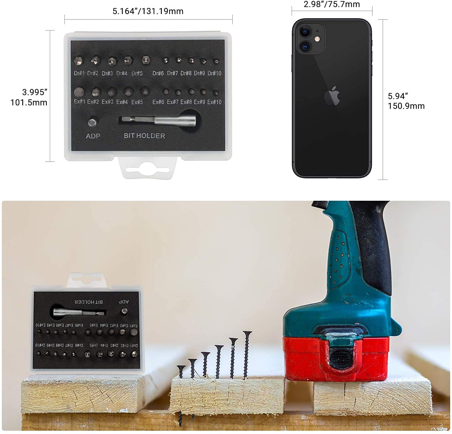 22 Pcs Damaged Screw Extractor Set, Stripped Screw Extractor Set