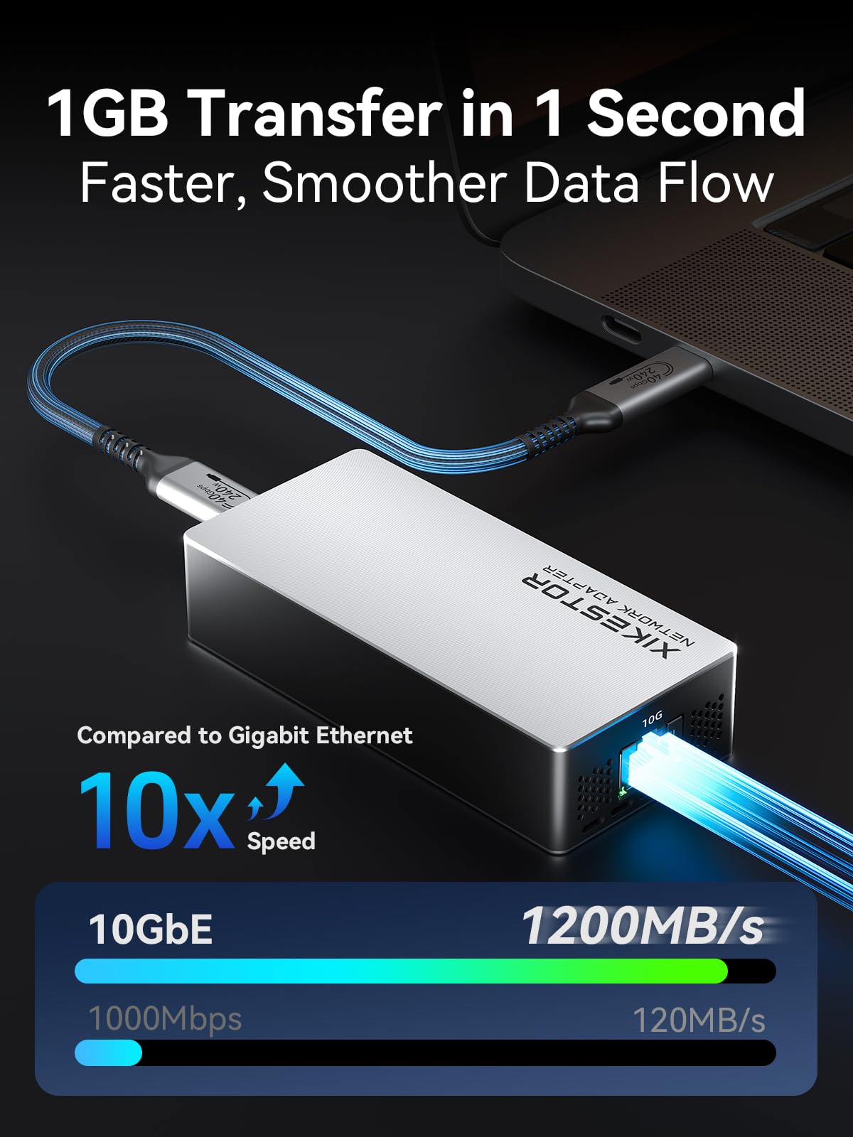 OWC Thunderbolt 3 10G Ethernet Adapter, For High-Speed Network - View #12