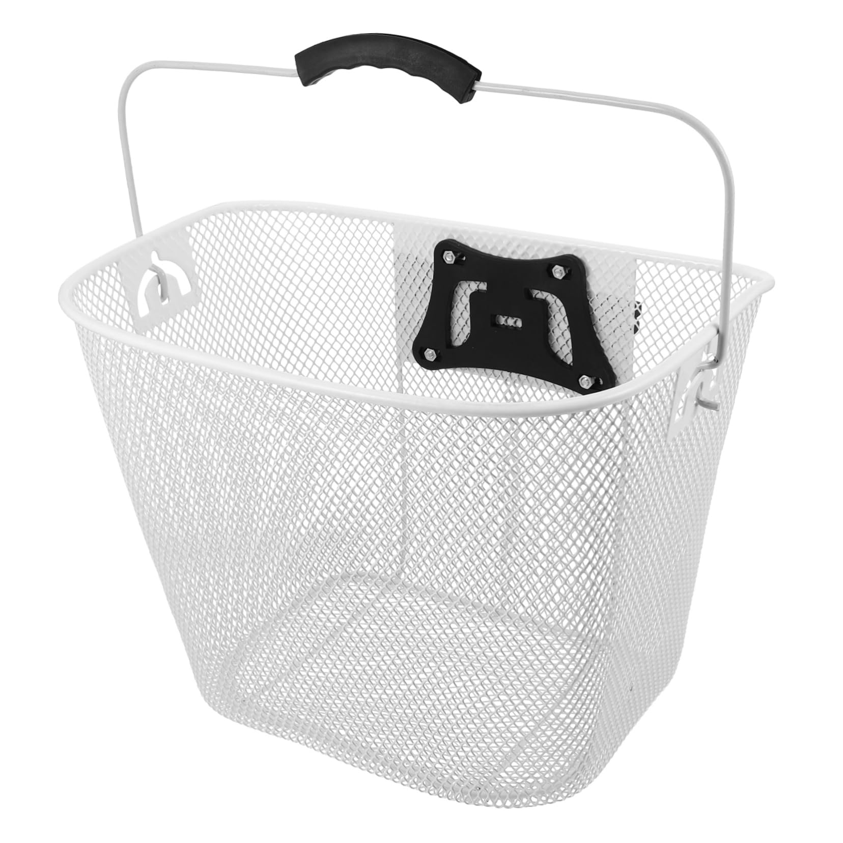 BESPORTBLE 1 Set Large Capacity Iron Wire Mountain Bike Basket Quick Release Easy to Install Remove Sturdy Front Basket for Shopping Travel Transportation Compatible Handlebars