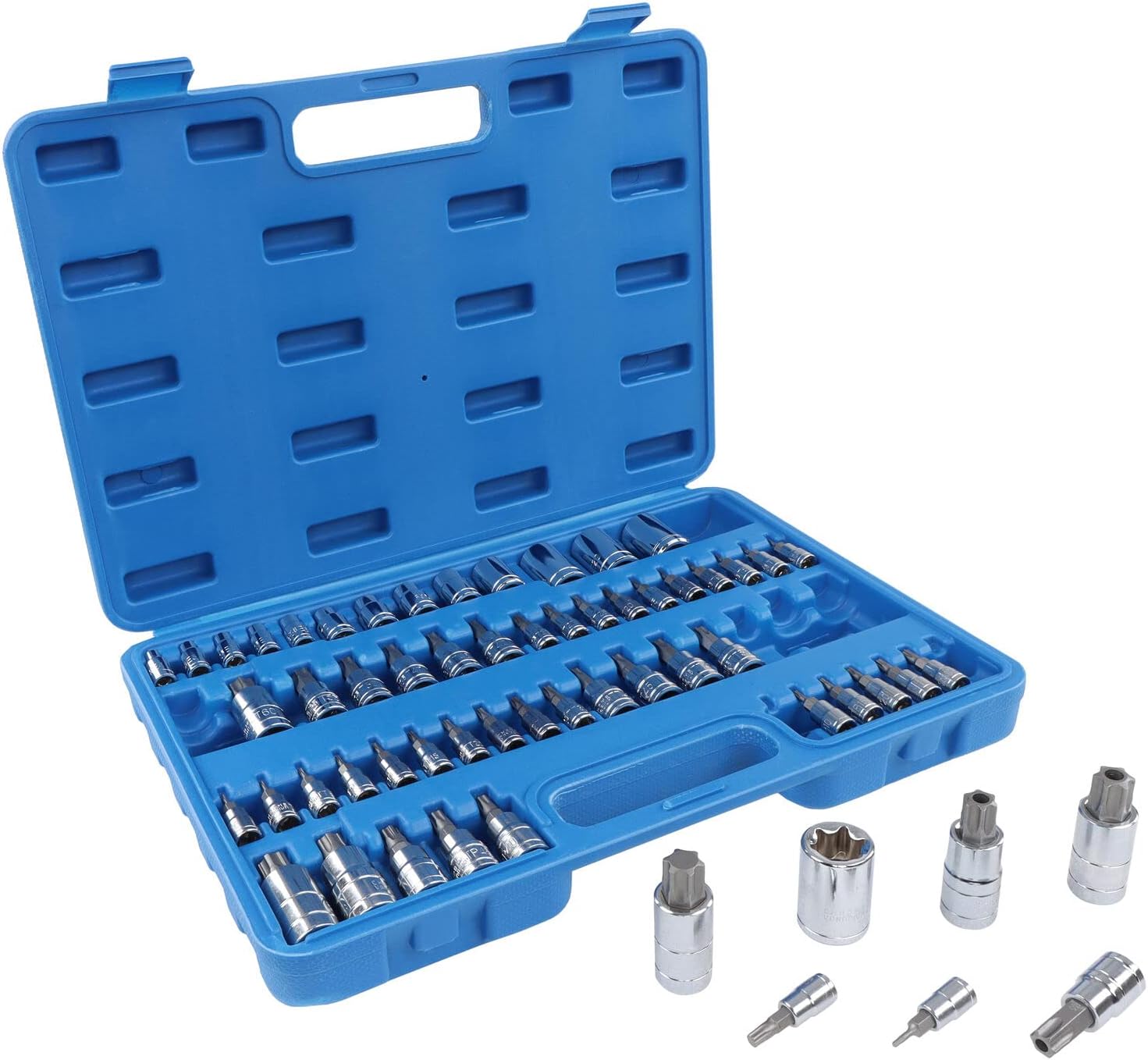 Torx Bit Socket Set 60 Pc Tamperproof, Torx Plus, External Torx