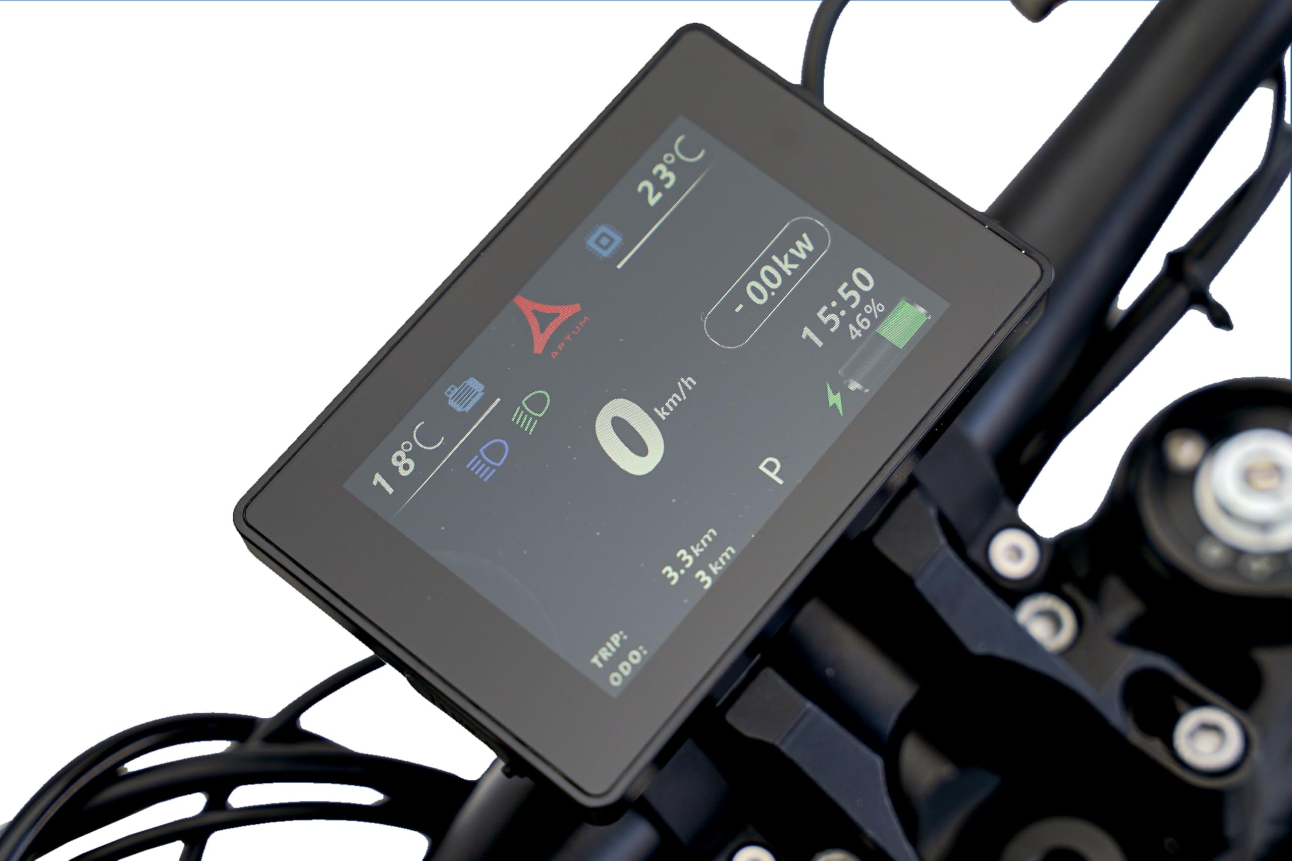 Cysum Aptum 8F - Bicicleta eléctrica para hombre, para adultos, batería de 75 V, 40 Ah, autonomía de 120 km, par de 380 Nm, suspensión completa, frenos de disco hidráulicos