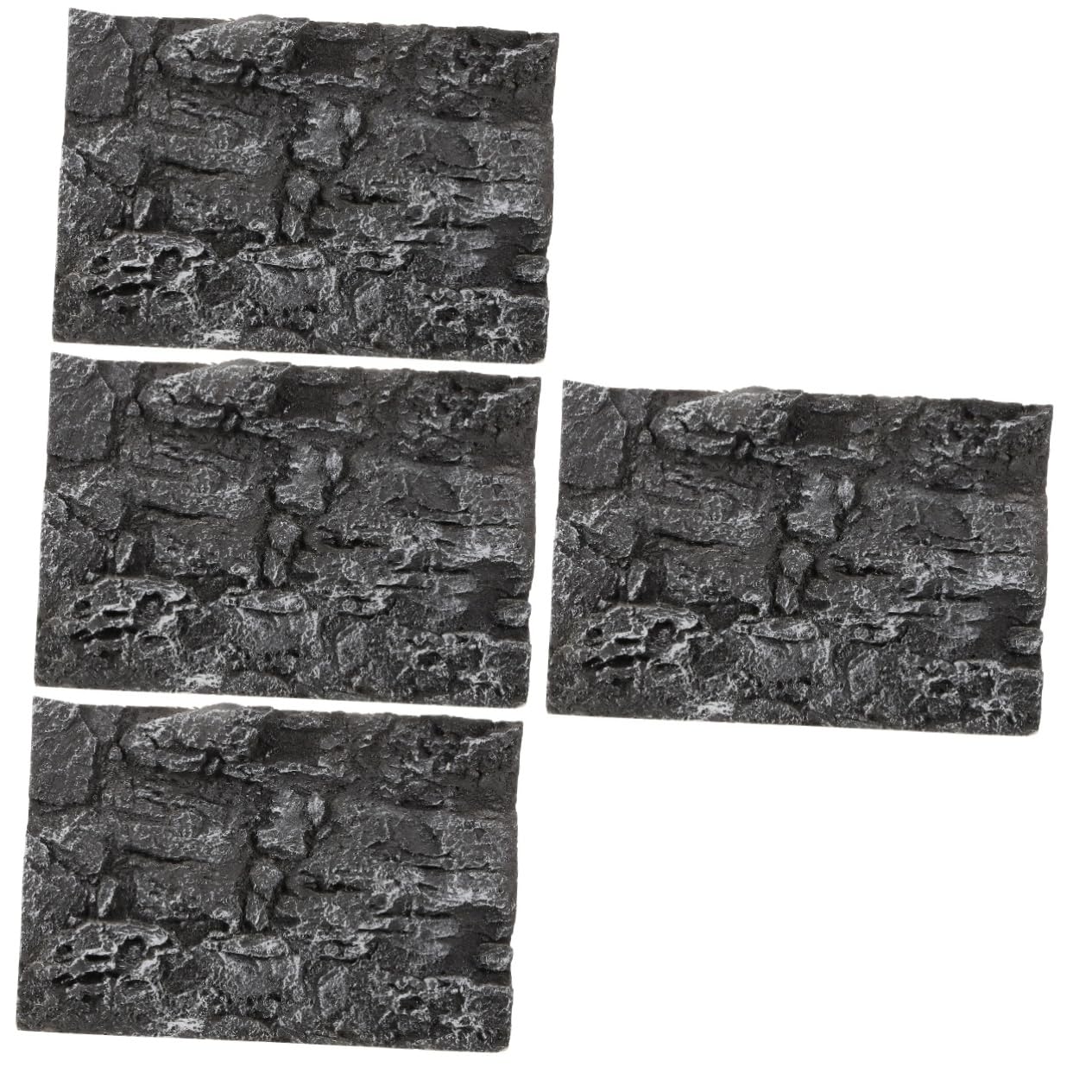 Yardwe 4pcs Background Rock Backgrounds Cork Wood for Terrarium Rock Habitat Decor Terrarium Tank Cork Bark Chameleon Climbing Cling Snake Habitat Decor Glass Board Pu 4X Fish Tank