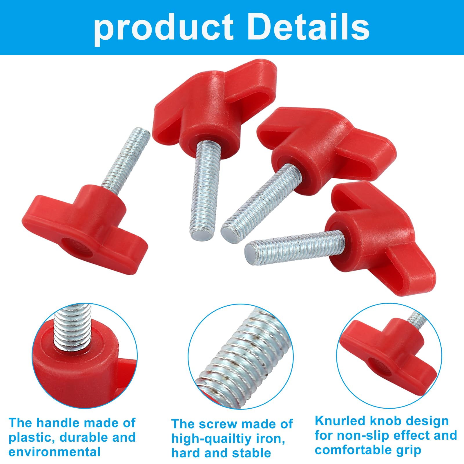 3-Pack M6 X 35mm Threaded Plastic Handle Grip Sleeves – For Screws, Knobs, And Hand-Tightening, Durable & Easy To Install - View #2