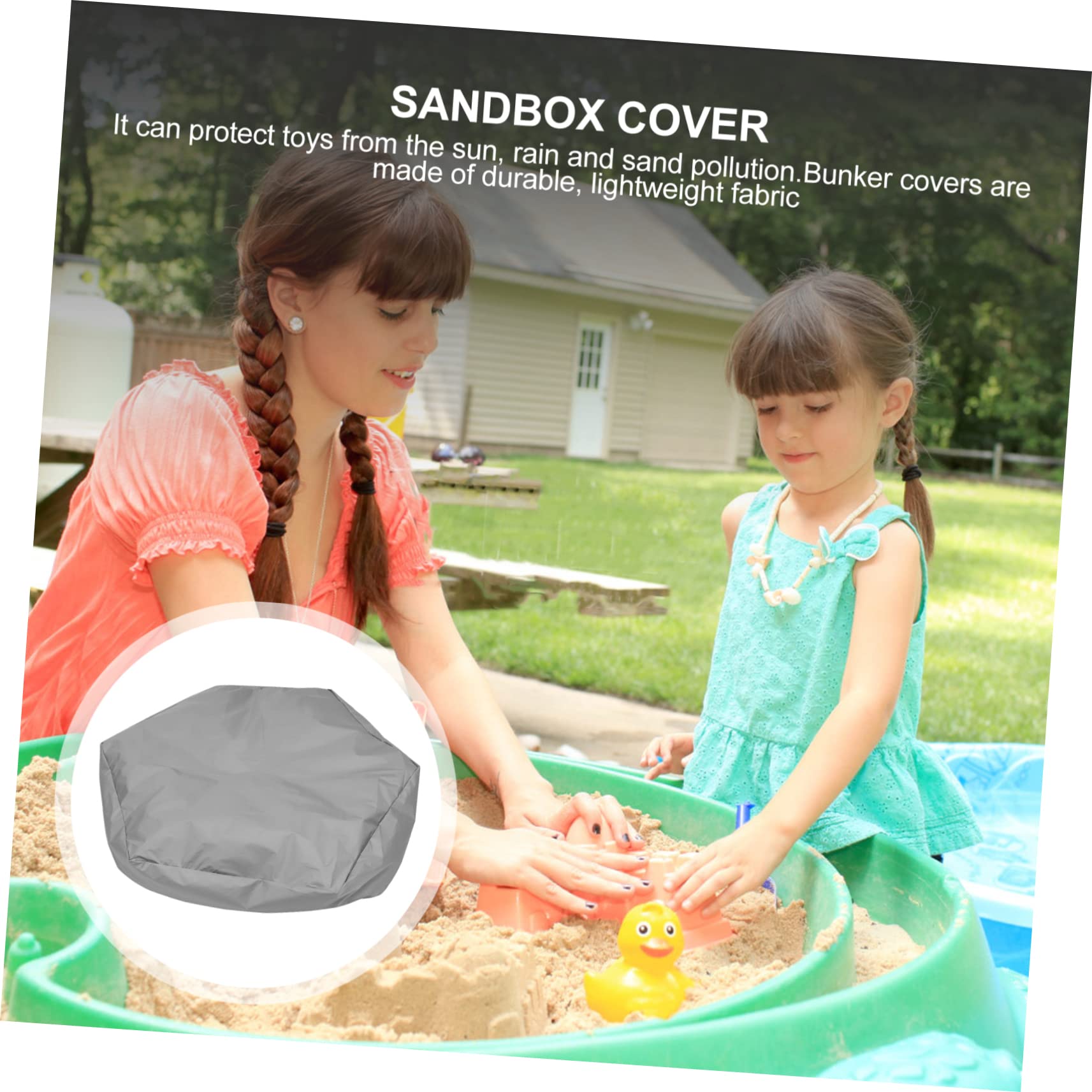 Happyyami Sandbox Sandbox Cover Hexagon Sandpit Cover Sandbox Pool Protection Cover with Drawstring for Outdoor Garden Sandbox Cover
