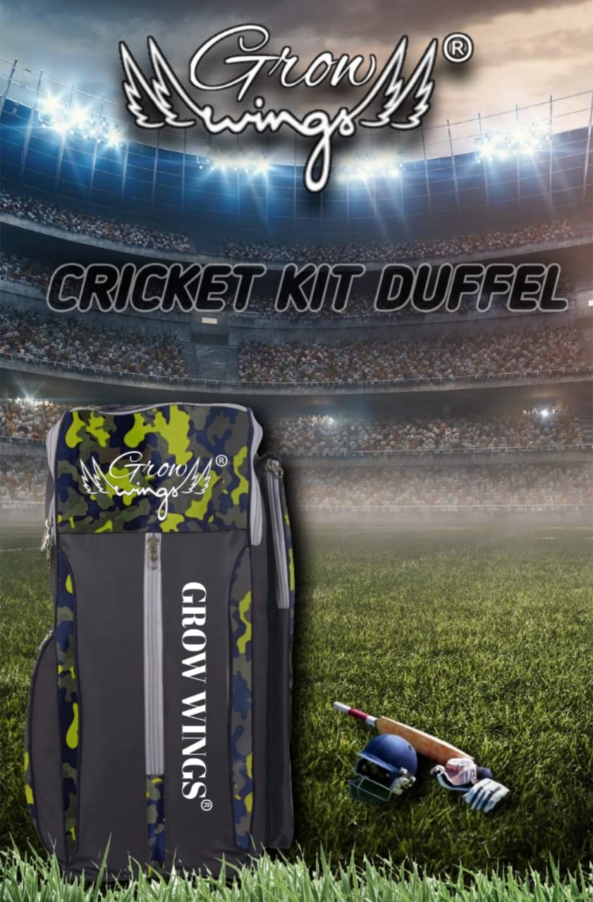 Premium Quality Cricket Kit Duffle with Heavy Duty Material / Solid Nylon Fabric (Kit Bag) (Yellow)-image-22