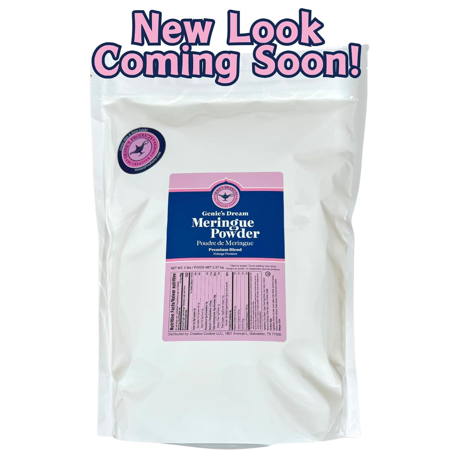 Genie's Dream Premium Meringue Powder, 80 oz (5 lb) pouch