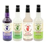 Top Hat Keto Sugar Free Social Butterfly Mixology Combo Kit - Alcohol Free Drinks & Home Bar Cocktail Mixer Gift Set - Ginger Syrup, Cucumber Lemonade, Margarita Mix & Butterfly Truth Serum - Naturally Sweetened with Monk Fruit - 4 pack 32oz Bottles