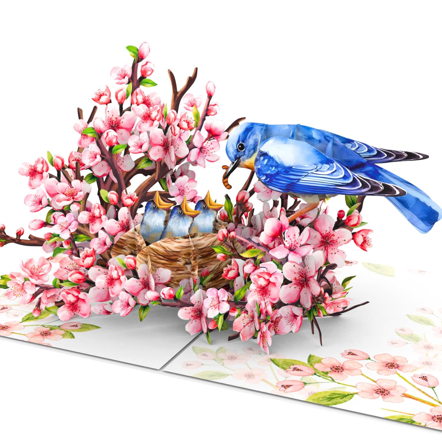 HEARTAGS- Mom Birthday Card, 6x8 in MomBird Cherry Pop Up Birthday Card For Mom, Women, Wife, Daughter, 3D Popup Greeting Cards Includes Envelope And