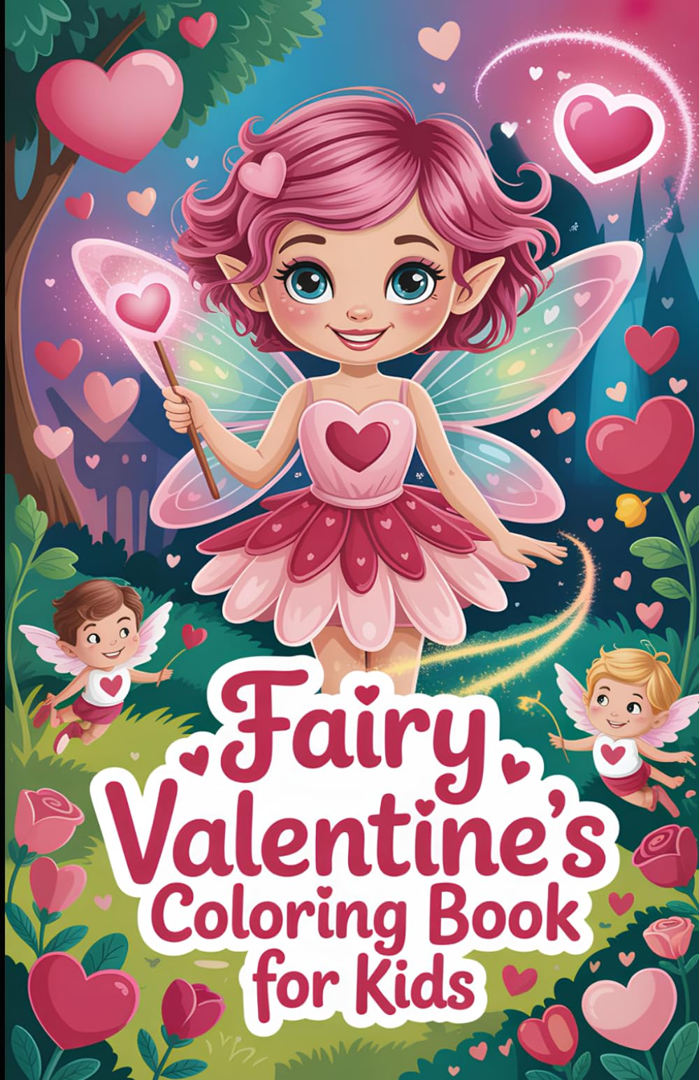 Fairy Valentine’s Day Coloring Book for Kids: Cute Magical Fairies, Hearts, and Love-Themed Pages - Enchanted Fairy Valentine Coloring Book for Kids ... Scenes -Sweet Fairies, Hearts, and Love