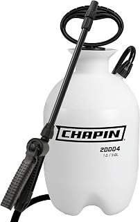 Chapin 20004 1-Gallon Pump Sprayer with Funnel-Top Translucent Tank, Adjustable Nozzle & 34" Hose for Weeds, Fertilizer, Pesticides