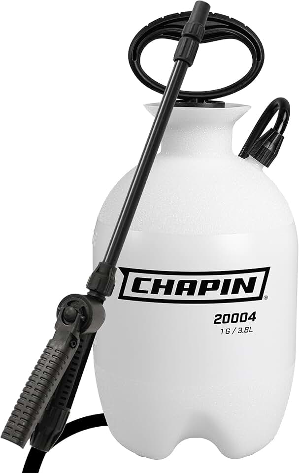 Chapin 20004 Pump Sprayer, 1-Gallon SureSpray Translucent Tank with an Easy Fill Funnel-Top Opening, Adjustable Cone Nozzle &amp; 34" Long Reach Hose, Used for Fertilizer, Pesticides, Weeds &amp; Pests