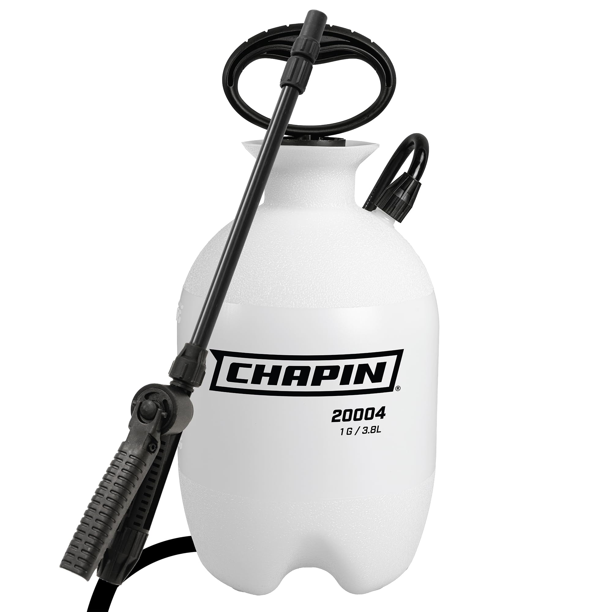 Chapin 20004 Pump Sprayer, 1-Gallon SureSpray Translucent Tank with an Easy Fill Funnel-Top Opening, Adjustable Cone Nozzle & 34" Long Reach Hose, Used for Fertilizer, Pesticides, Weeds & Pests
