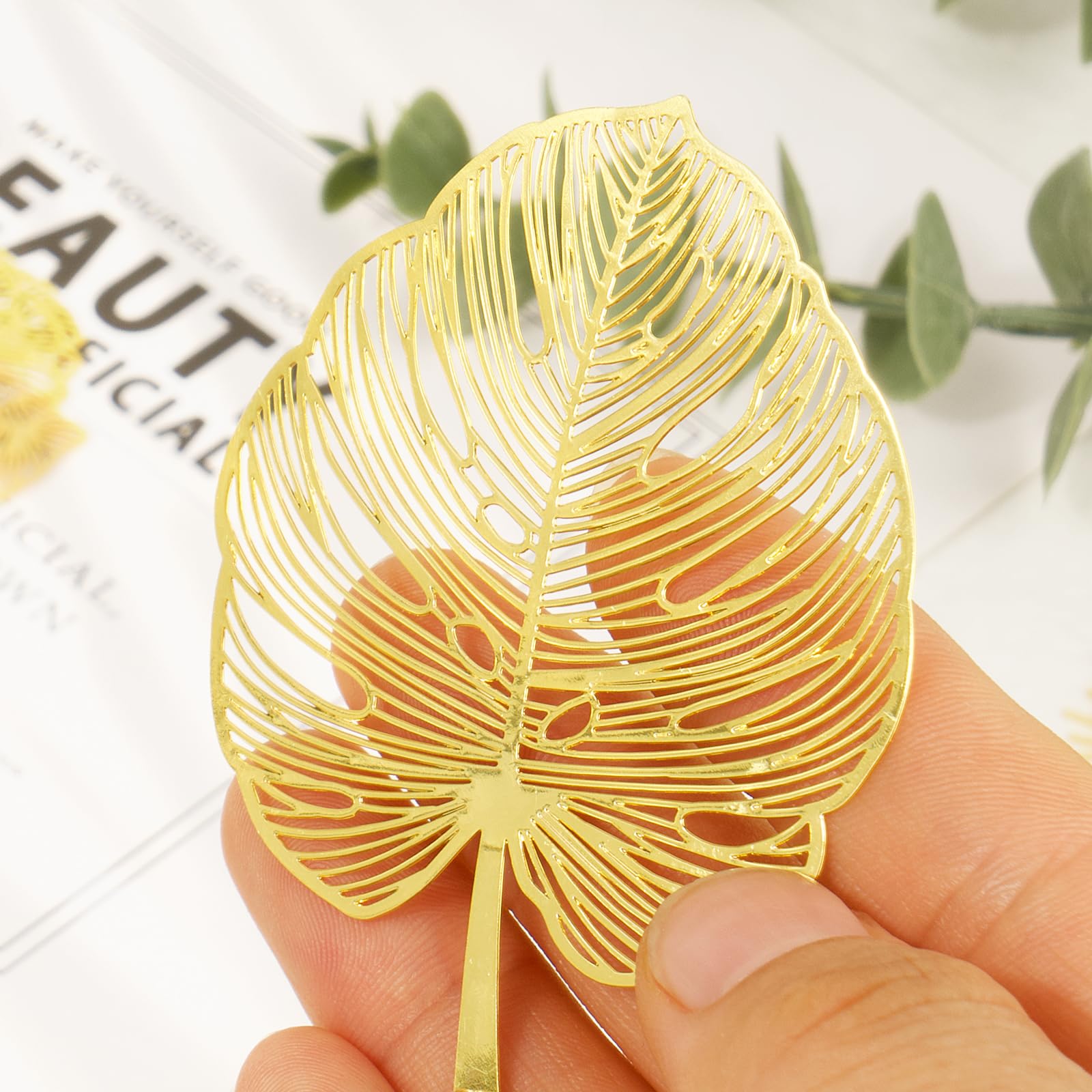 2 Segnalibri Magnetici In Pelle Vintage - Per Lettura, Regalo Per Appassionati Di Libri - Design Retrò Artigianale - Foto 3