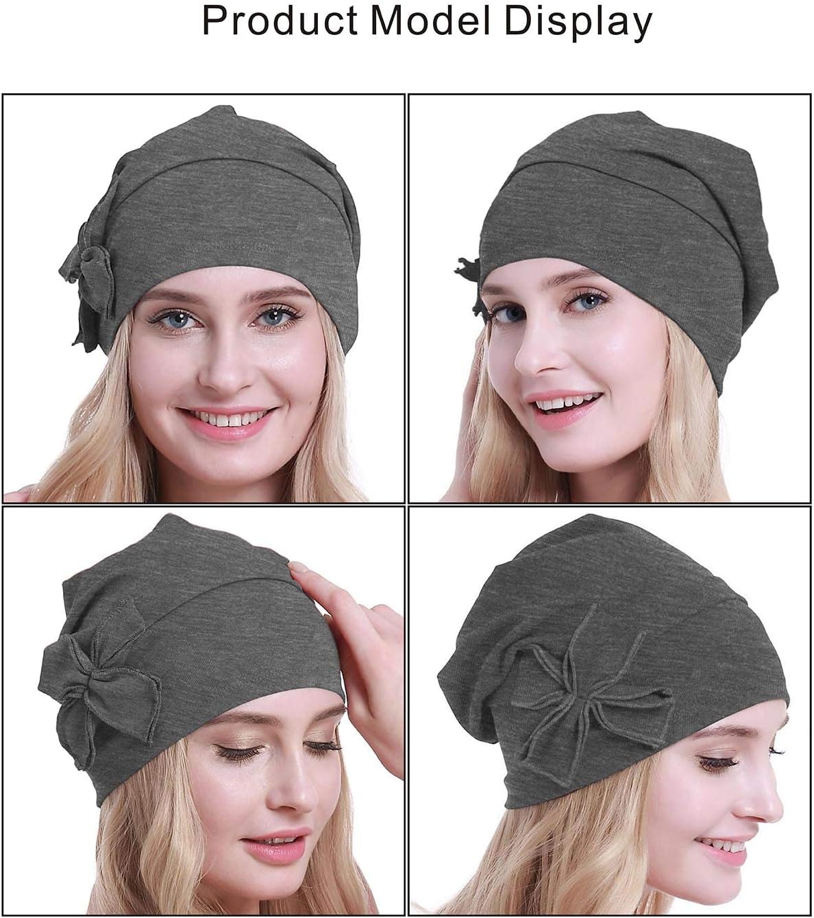 osvyo Cotton Chemo Turbans Headwear Beanie Hat Cap for Women Cancer Patient Hairloss - Image 2