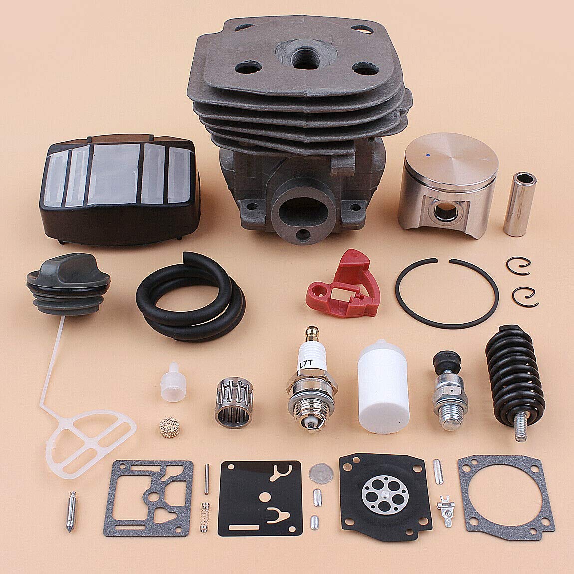 Kit de reparación de carburadores de pistón de cilindro de 47 mm para motosierra Jonsered CS2156 2159