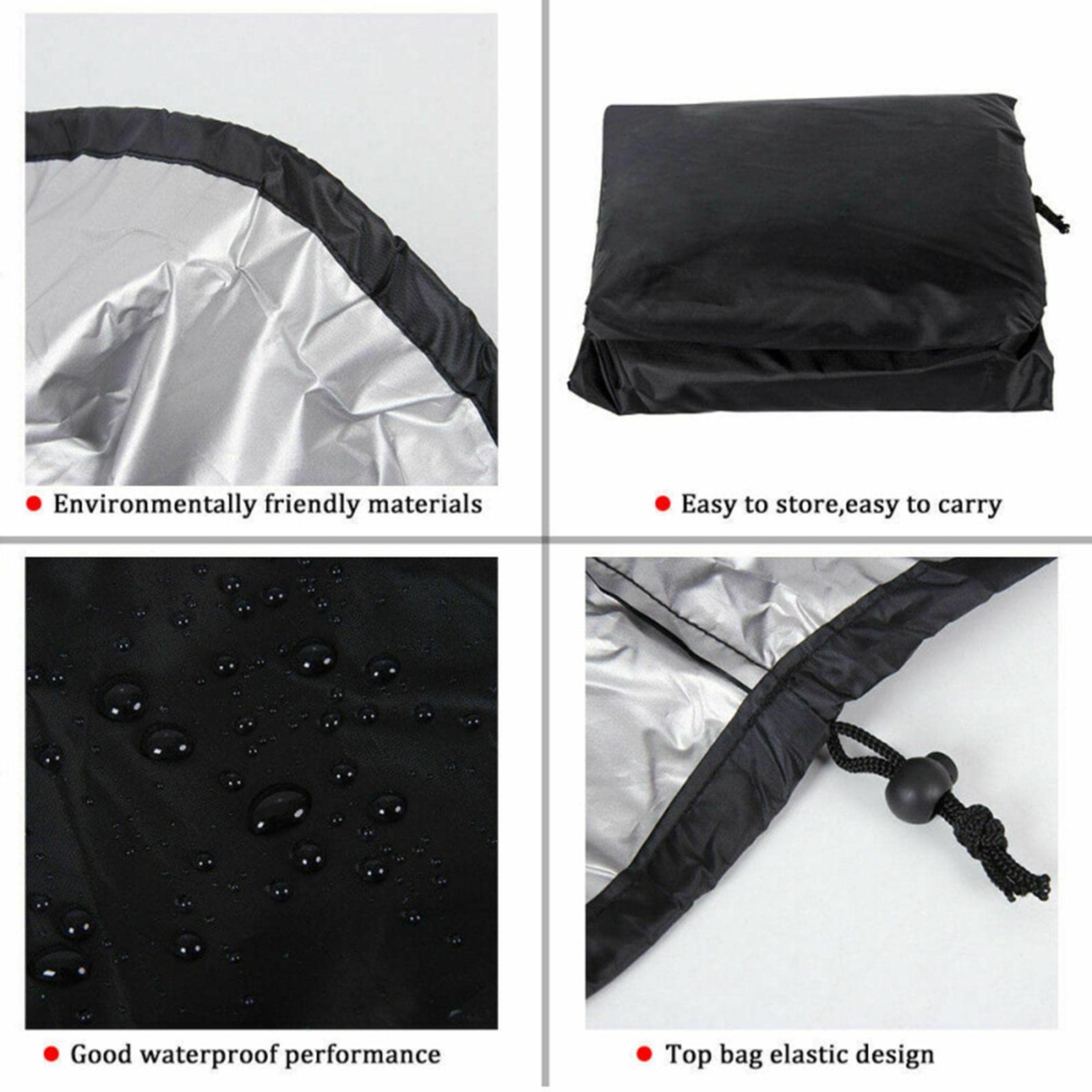 Housse de Protection pour Fauteuil Suspendu, Résistante à La Poussière et Aux Intempéries, avec Fermeture éclair Robuste, en Tissu Oxford, Idéale pour, Noir 230x200x1cm