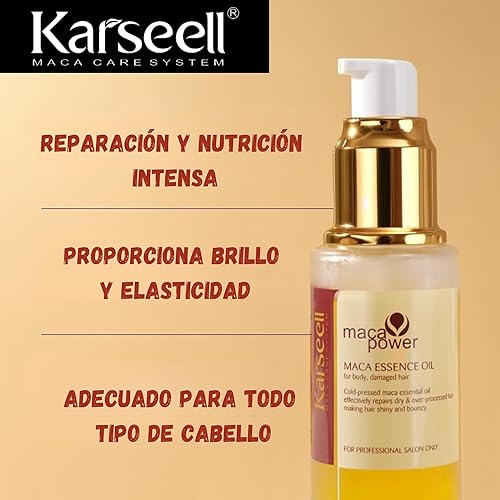 Miniatura 6 de Karseell Aceite de argán Tratamiento capilar Marruecos Aceite seco curativo sin peso 50mL
