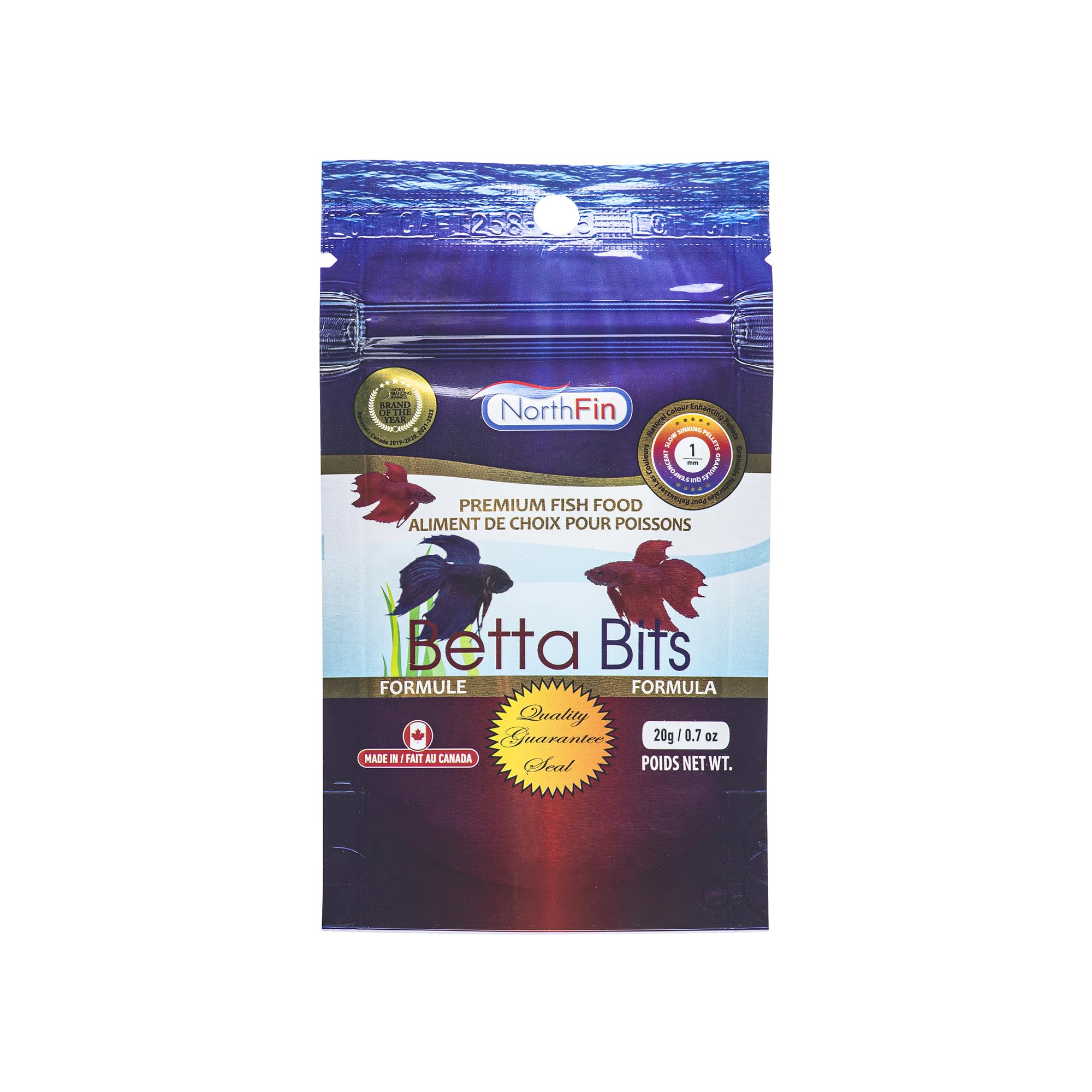 Food Betta Bits 1mm Pellet 20 Gram Package