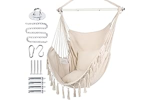 WBHome Ceiling Hammock Chair with Extra Comfort