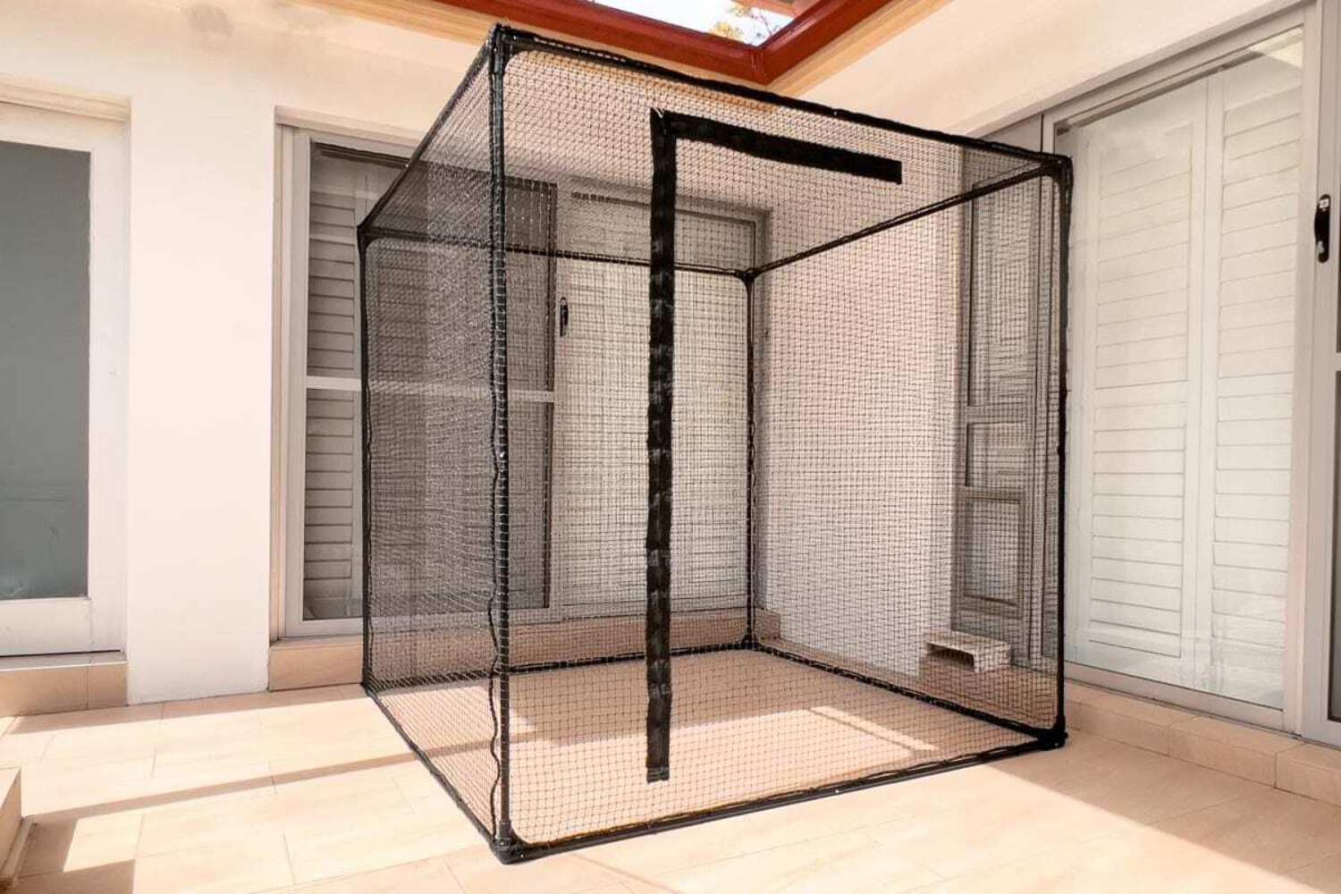 cat Enclosure for Indoor Balcony Apartment or Outside pet Netting for Patio or catio Black Stainless Steel Reinforced UV Treated