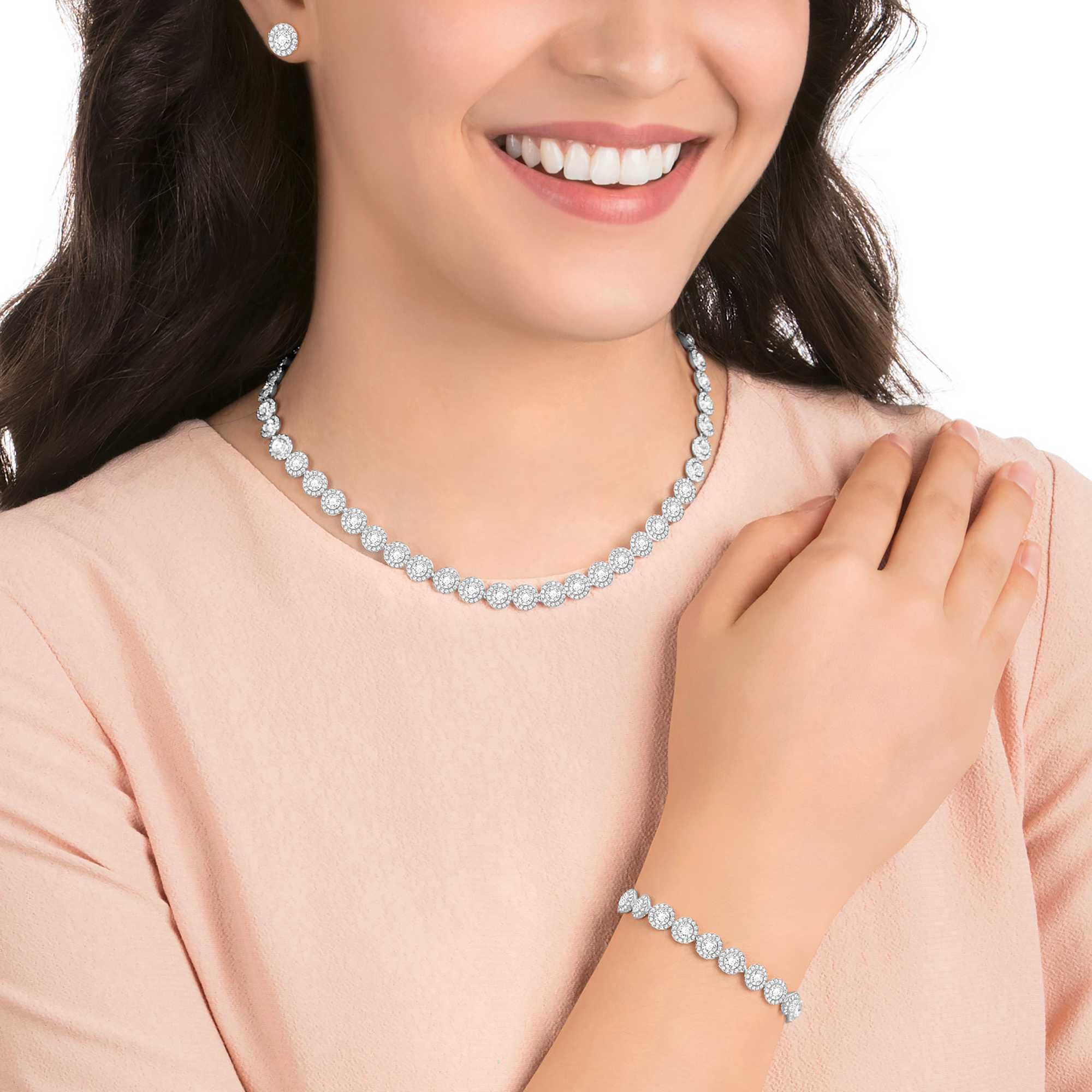 Swarovski Una Angelic Set Rundschliff weiß