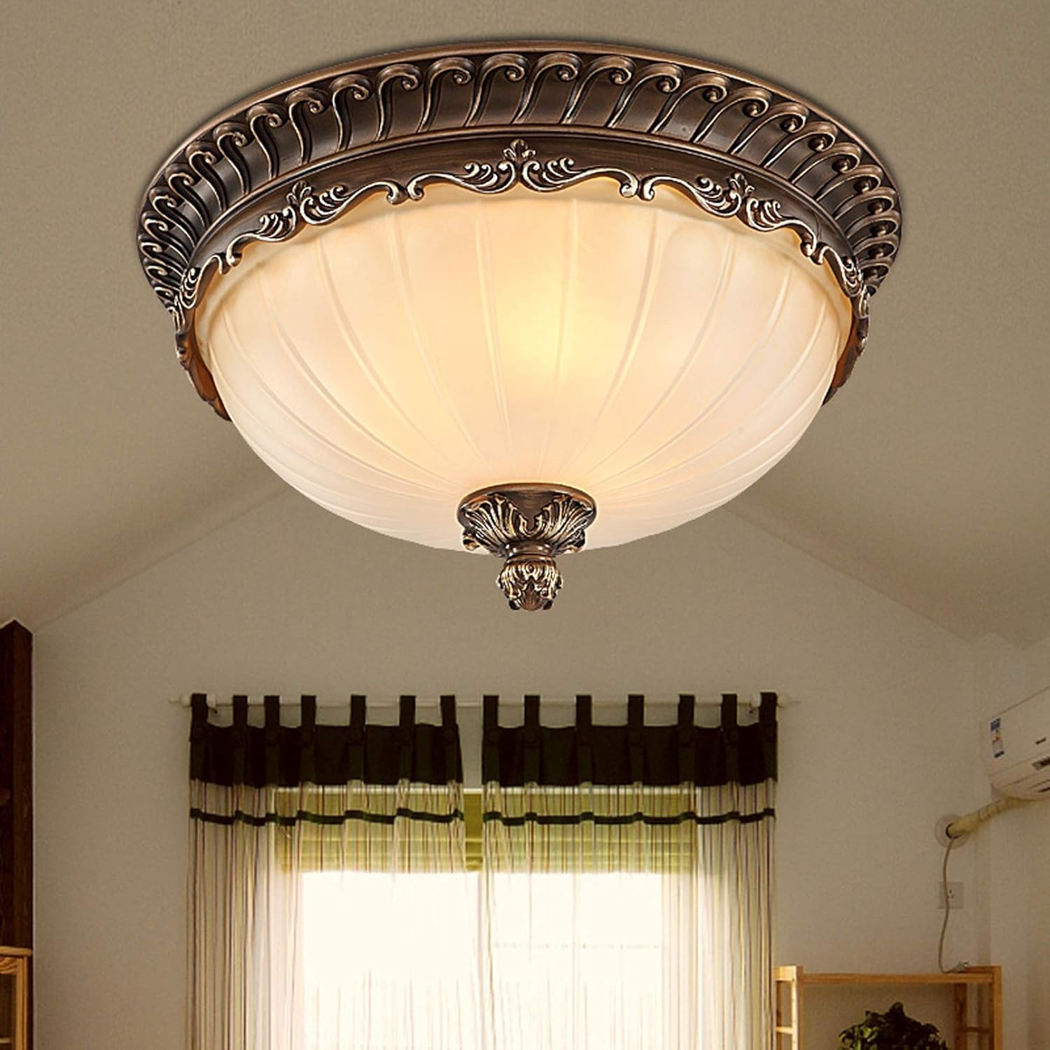 LED Ceiling Light, Modern Retro Ceiling Lamp Ceiling Lighting Resin Glass Surface Mounted Mounted Hall Bath Lamp Dining Room Living Room Kitchen Balcony,30cm