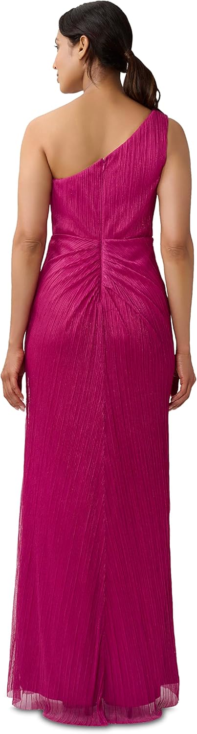 Adrianna Papell Womens Stardust Pleated Draped Gown - Image 2