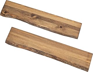 PIPE DECOR 36” Sustainable Trail Brown Live Edge Wood Shelf (Wood Only) 2-Pack