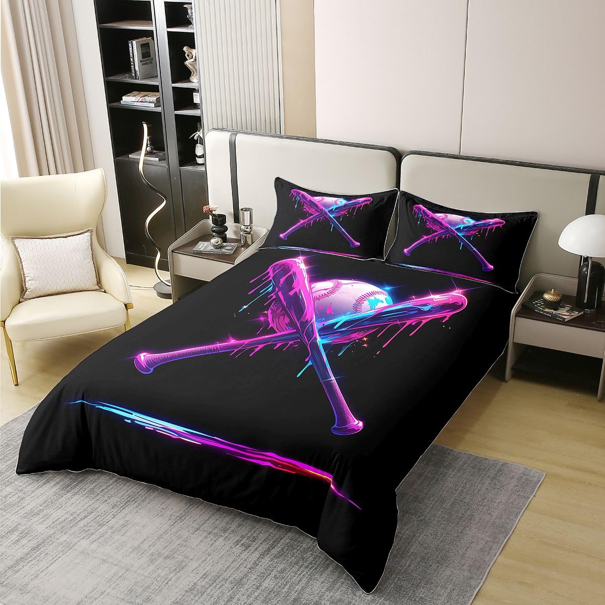 Homewish Neon Eiscreme Tropfen Baumwollbettwäsche 200x200