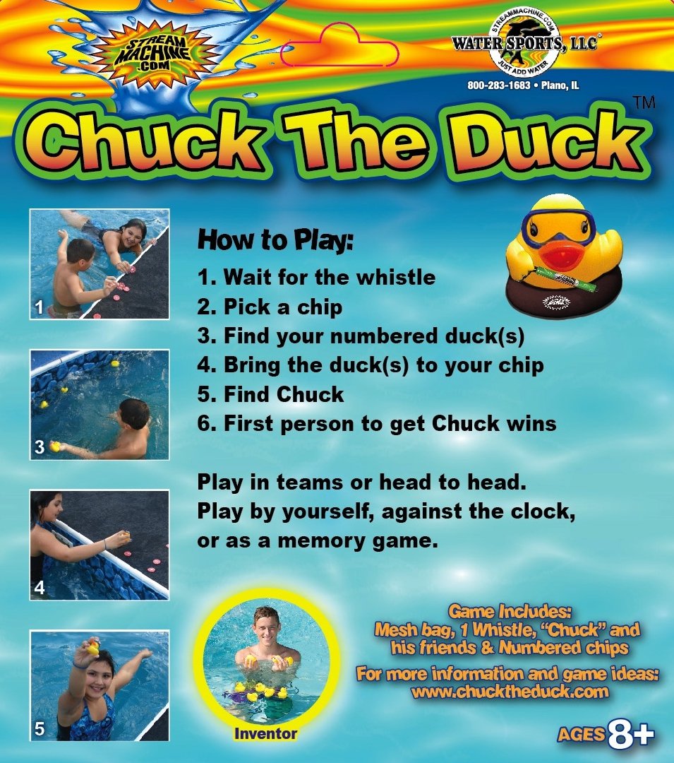 Amazon.com: Water Sports Chuck The Duck Party Pool Outdoor Game : Toys &  Games