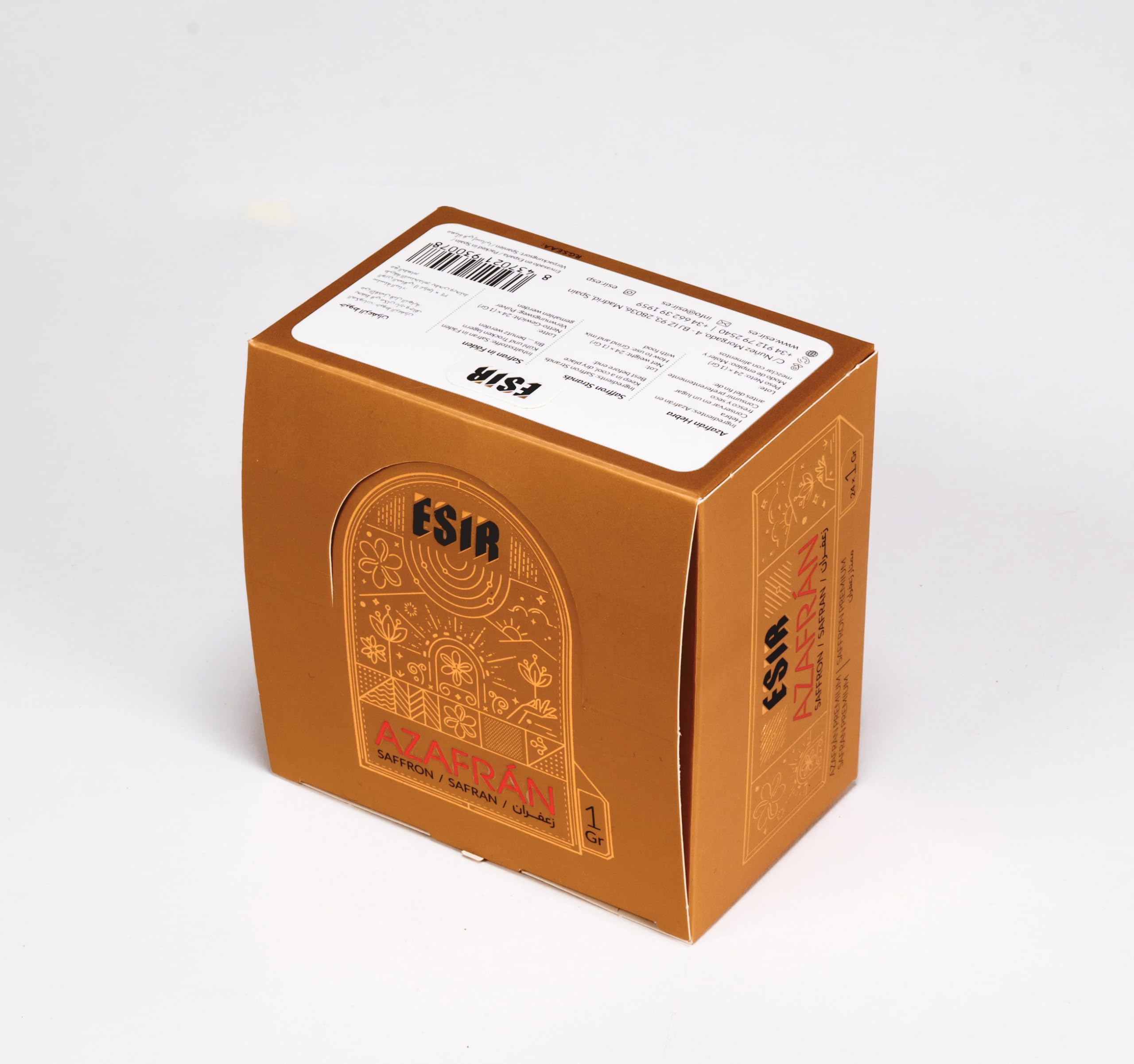 Esir Fils de Safran Premium, Pistils de Safran 100% Pur Naturel | Goût Délicat et Couleur Vibrante | 1g- Paquet de 24|