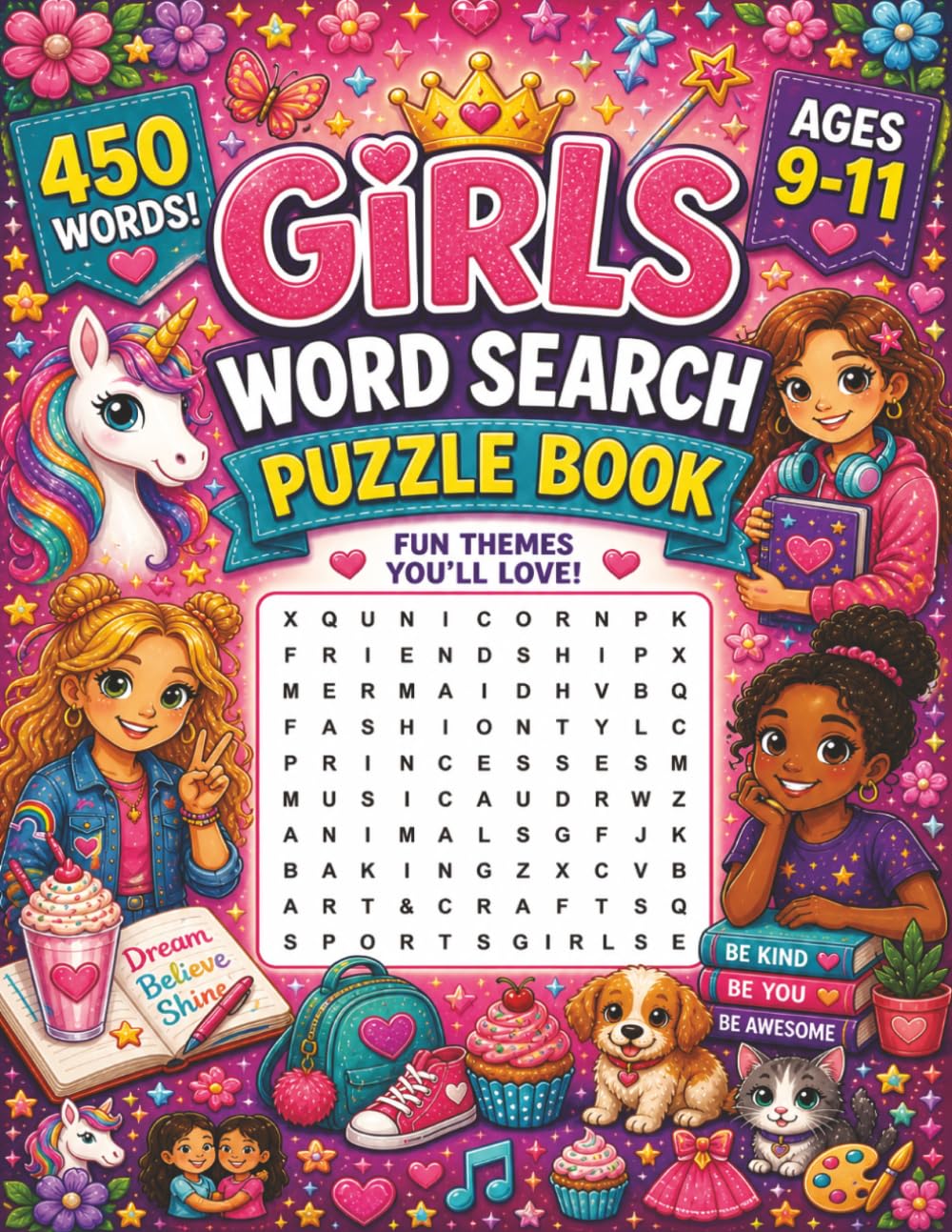 Girls Word Search: Brain-Boosting Word Searches for Clever Girls Ages 9-11! Girl Power Edition: 50 Engaging Puzzles!