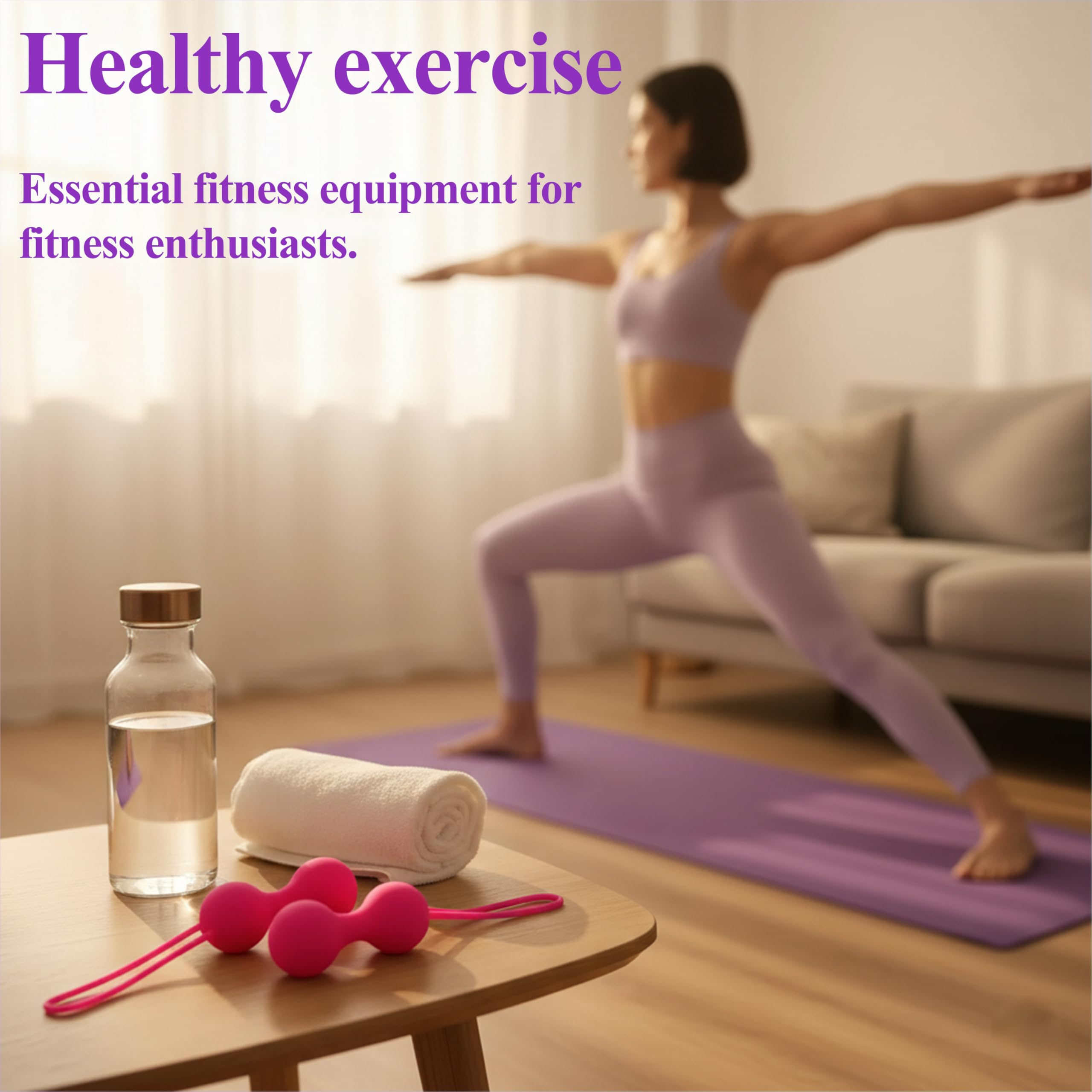 KE-Gel - Set di 3 palline massaggianti per donne, principianti, per muscoli del pavimento pelvico, per allenare i muscoli del pavimento pelvico, per esercizi di rafforzamento (rosso rosa)