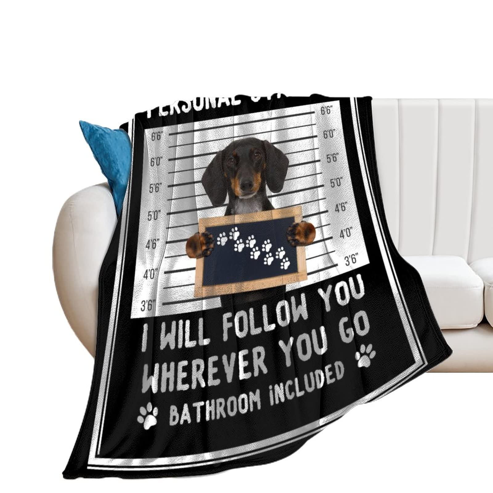 Kids Blanket - Soft, Lightweight & Warm - 60x50 Inches Dachshund Throw Blanket for Bed, Couch - Cute Dog Themed Throw Blanket Gifts for Teens, Boys & Girls
