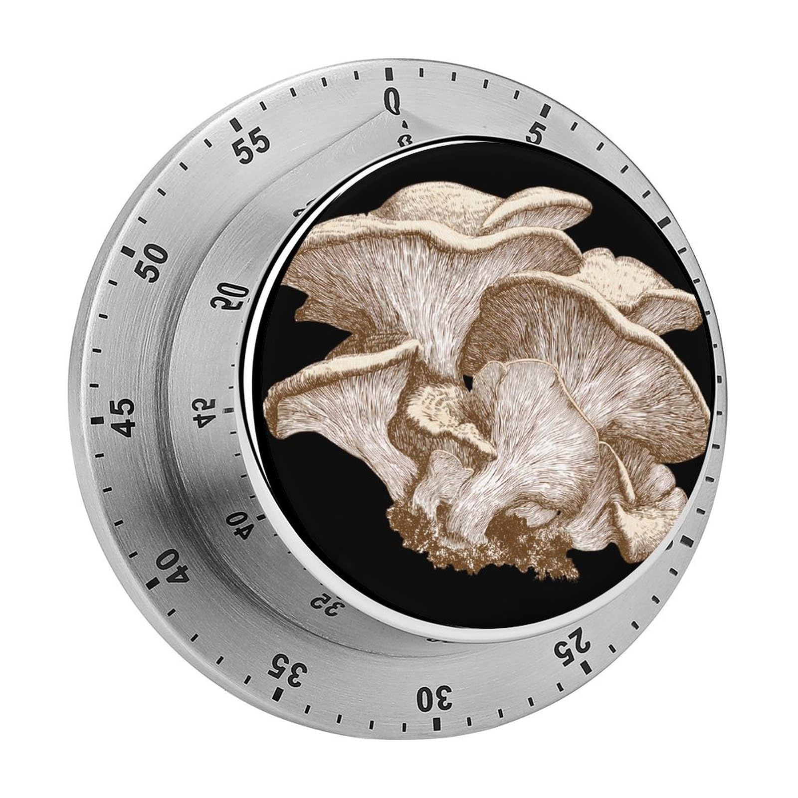 Oyster Mushrooms Mechanical Timer with Alarm for Kitchen Cooking Productivity Stainless Steel Timers