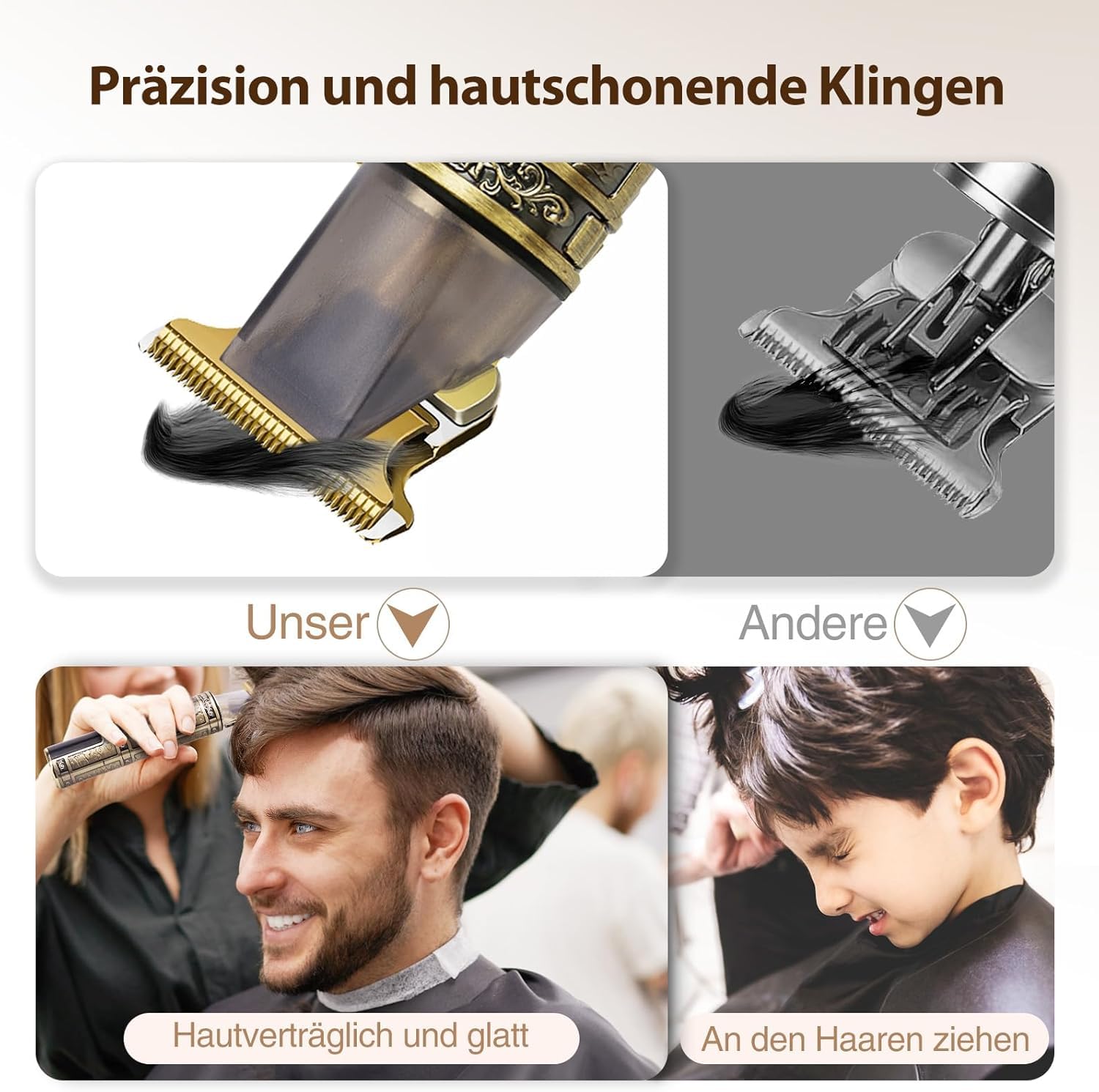 Haarschneidemaschine, Trimmer Barttrimmer Herren LED Anzeige Haartrimmer Herren Konturen Haartrimmer Konturen Haarschneidemaschine Profi Bartschneider Rasierer Haarschneider Hair Clipper