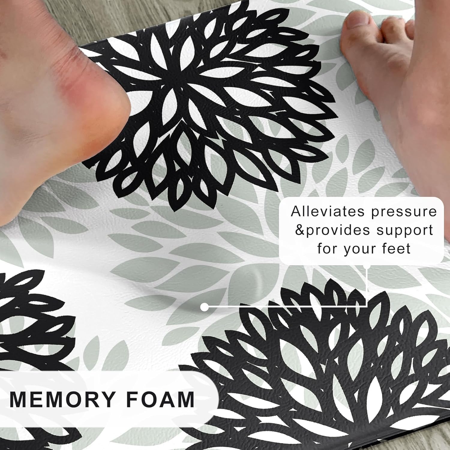 Kitchen Mats Set of 2 Cushioned Anti Fatigue Kitchen Rugs Non Slip Waterproof Kitchen Runner Memory Foam Kitchen Floor Mat Comfort Standing Mat for Sink,Office,Laundry - Image 3