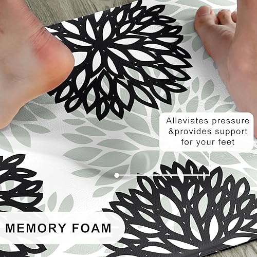 Miniatura 131 de Juego de 2 tapetes de cocina acolchados antifatiga, impermeables, antideslizantes, tapete de espuma viscoelástica, tapete cómodo para fregadero