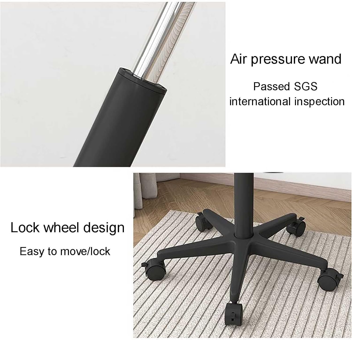 Small Mobile Rolling Standing Desk, Height Adjustable Rolling Desk, Overbed Table, Teacher Podium with Wheels, Rolling Desk Laptop Computer Cart for Home, Office, Classroom ( Color : White , Size : 39