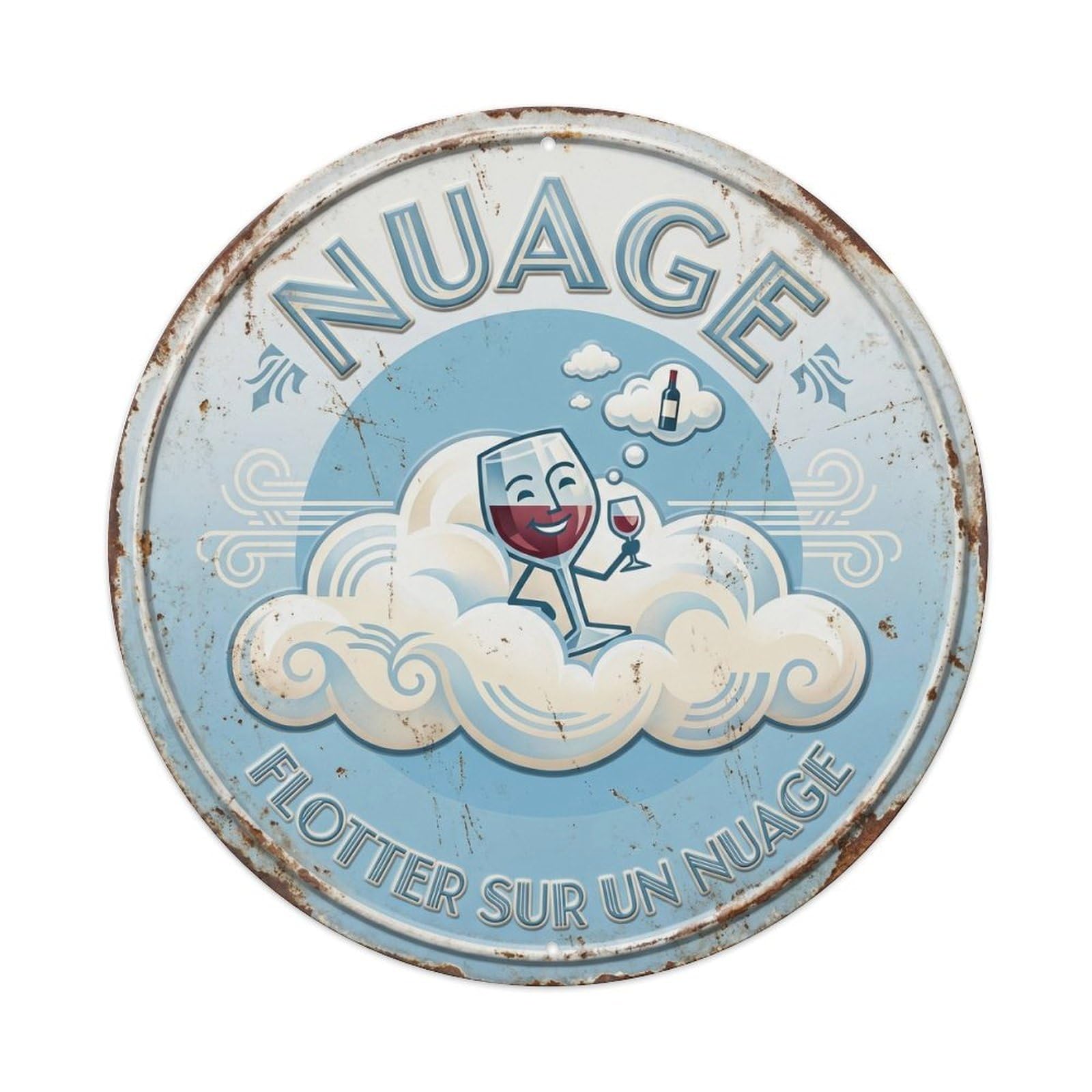 Cloud Humorous Tavern Cloud Vintage Metal Tin Sign Plaque Wall Decor for Cafe, Club Bar, Office, Garden Metal Poster 8x8Inch