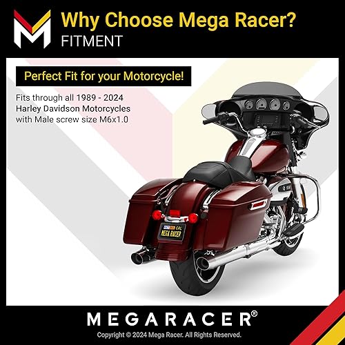 Miniatura 5 de Mega Racer Antena de motocicleta negra de 7 pulgadas para Harley Davidson todos los modelos 1989-2023, antena de flexión flexible, repuesto