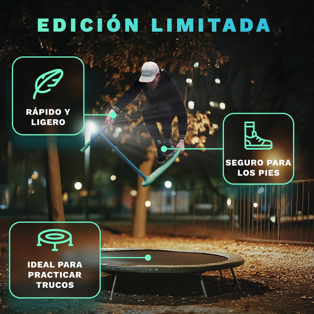 The Indo Trick Scooter - Patinete de Acrobacias para Adolescentes, niños y Adultos - Trucos de Scooter Profesional - Patinete para Interiores y Exteriores