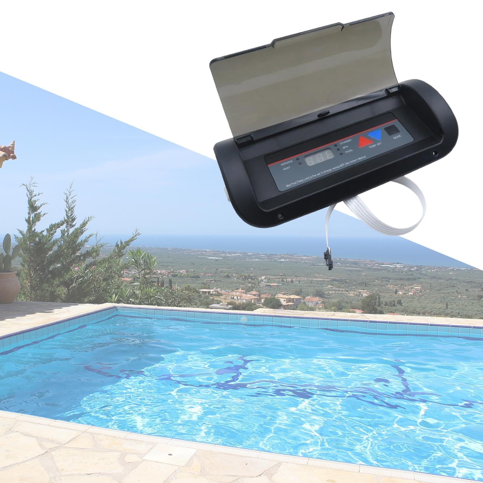 Panel Control Calentador Piscina Negro PP