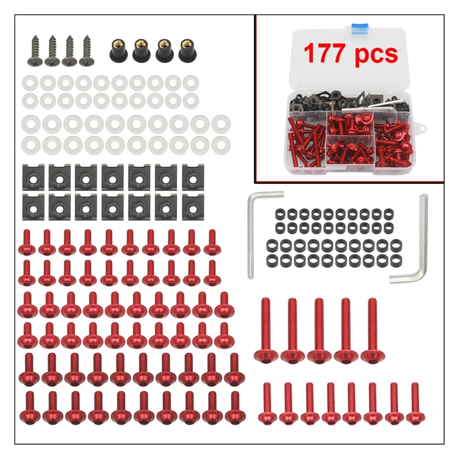 Kit Viti E Bulloni Per Carenatura Moto Honda CBF/CBR – 175 Pezzi In Alluminio