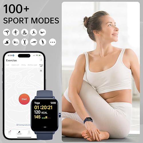 Miniatura 5 de Reloj inteligente para mujeres y hombres (respuestahacer llamadas) con Alexa integrado, compatible con iPhone Android, monitor de sueño y actividad,